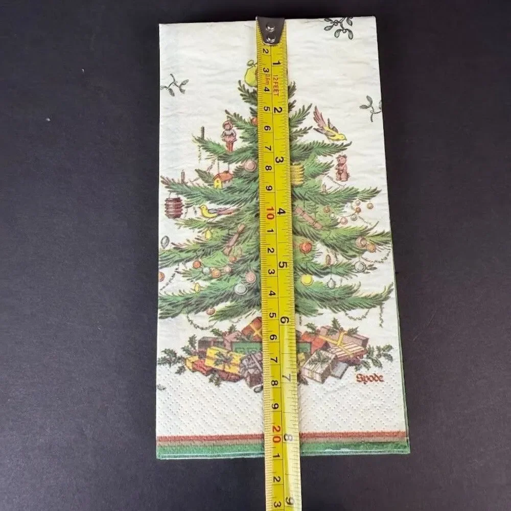 Lot of New & Open Spode Christmas Tree Paper Napkins-Beverage, Luncheon, Dinner